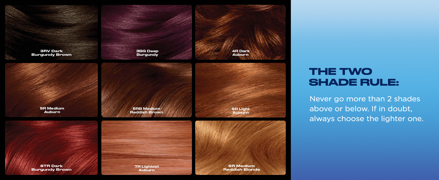 CLAIROL Nice'n Easy permanent hair color for red auburn shades 