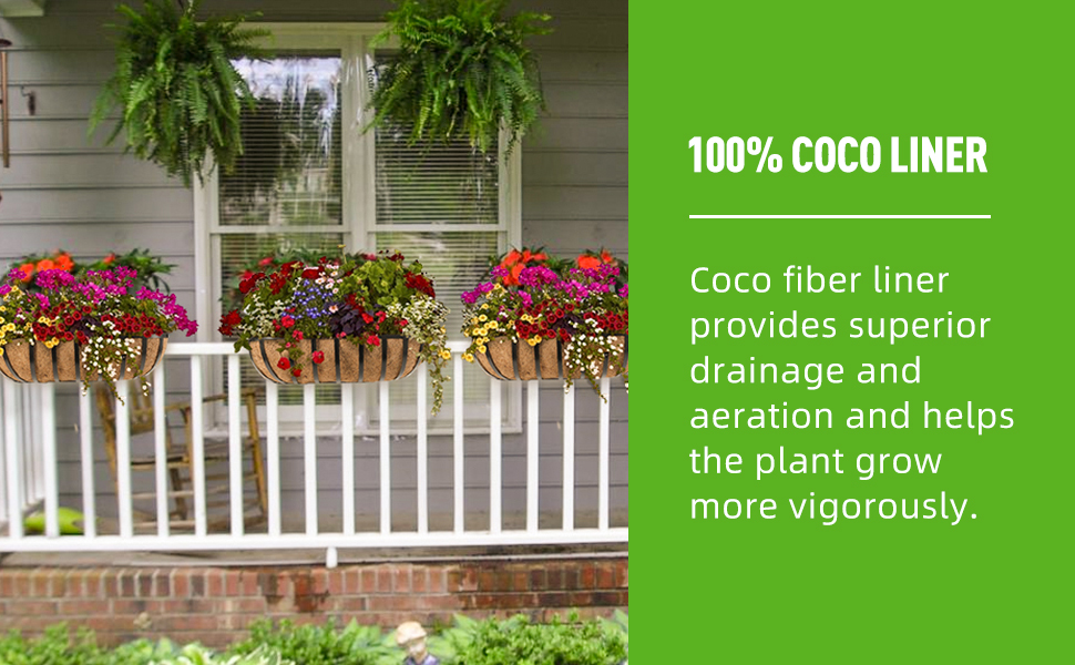 Houwag 4 Pcs Sturdy Coco Fiber Liners for Wall Hanging