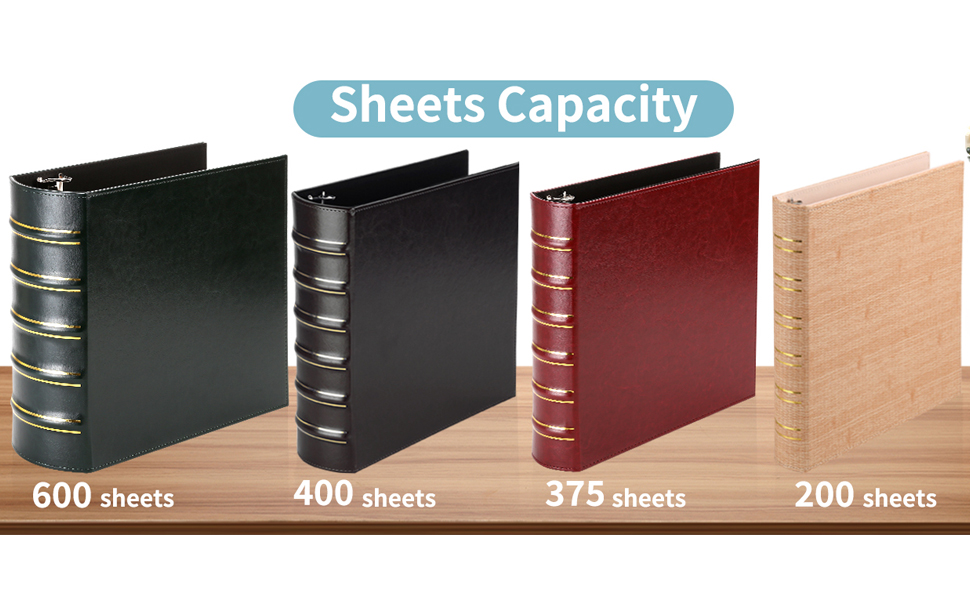 LETVPVOW Vintage Hardback 3 Ring Binder 1 Inch