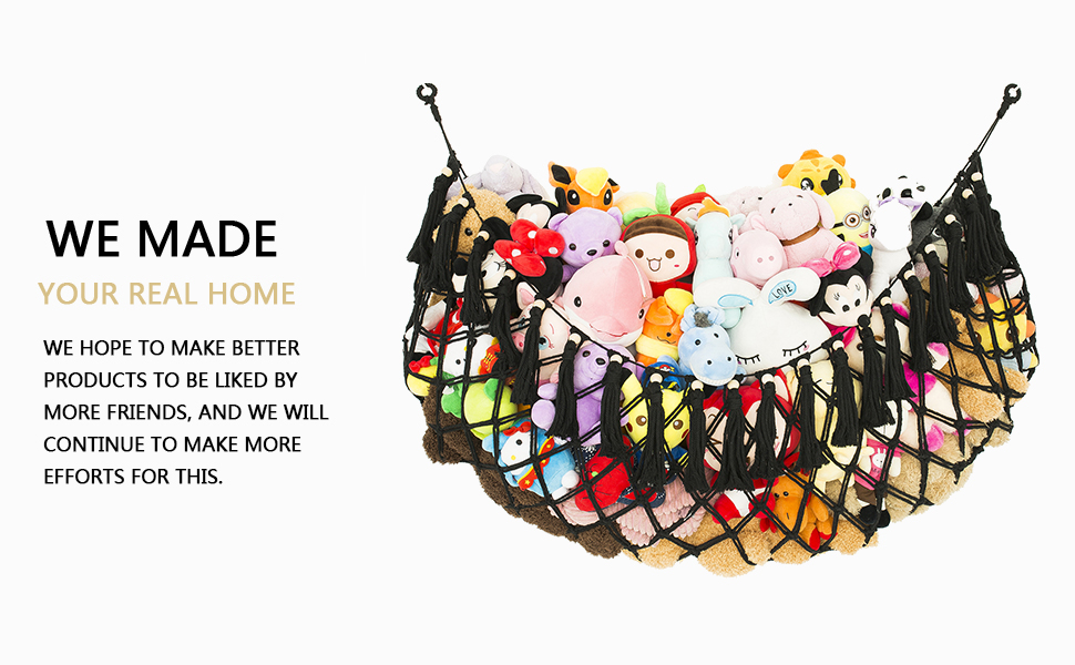 Diocos Stuffed Animal Hammock Wall Mounted Hanging Net for