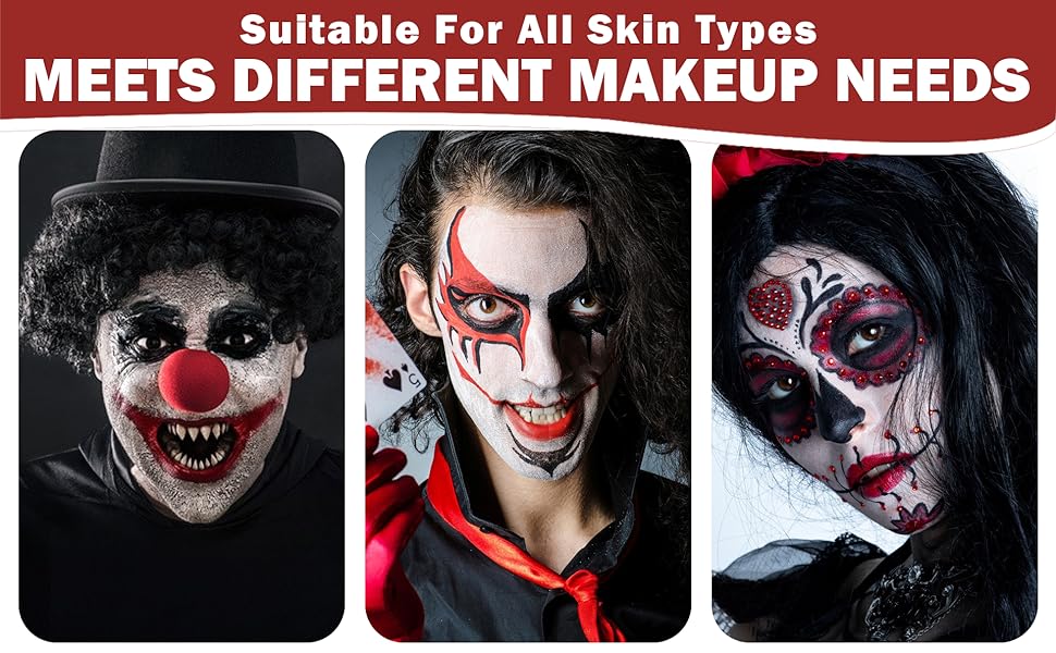 white black red body paint