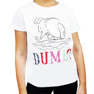 Disney Dumbo T-Shirt for Girls | Kids Animated Sketch