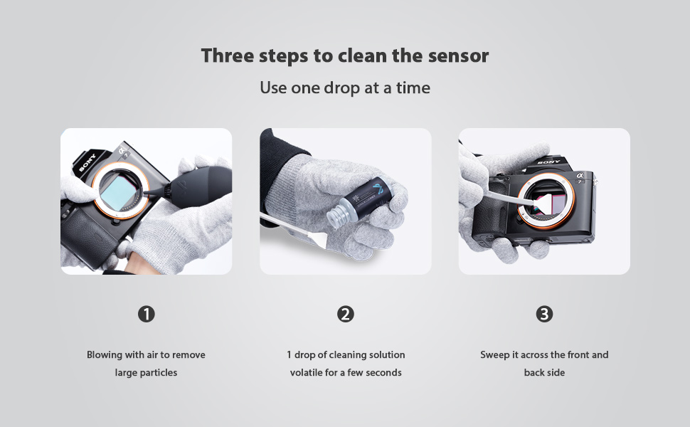 VSGO VSS02E APSC Digital Camera Sensor Cleaning Kit 16mm Clean Swab × 10 with 10ml Sensor