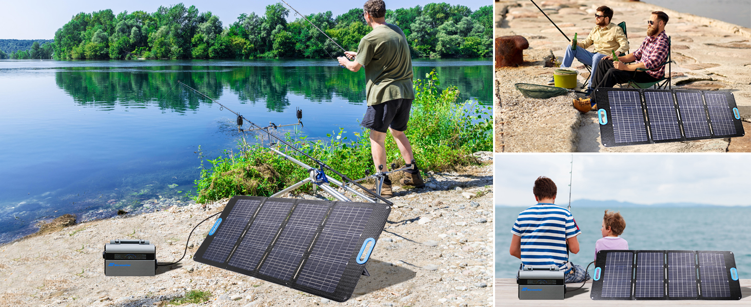 Fishing solar power supply outdoor