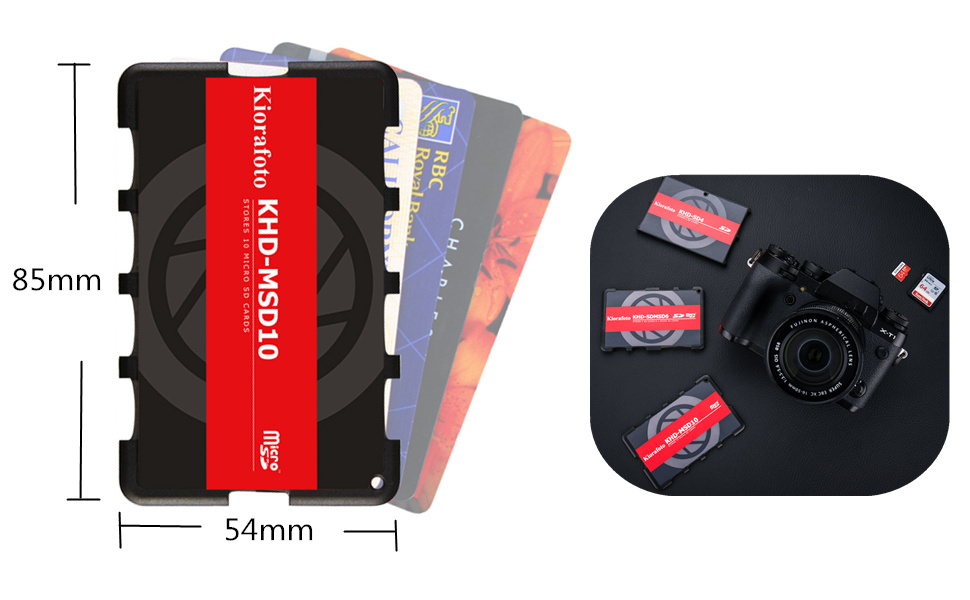 Kiorafoto KHDMSD10 Slim Credit Card Size Durable Lightweight Portable