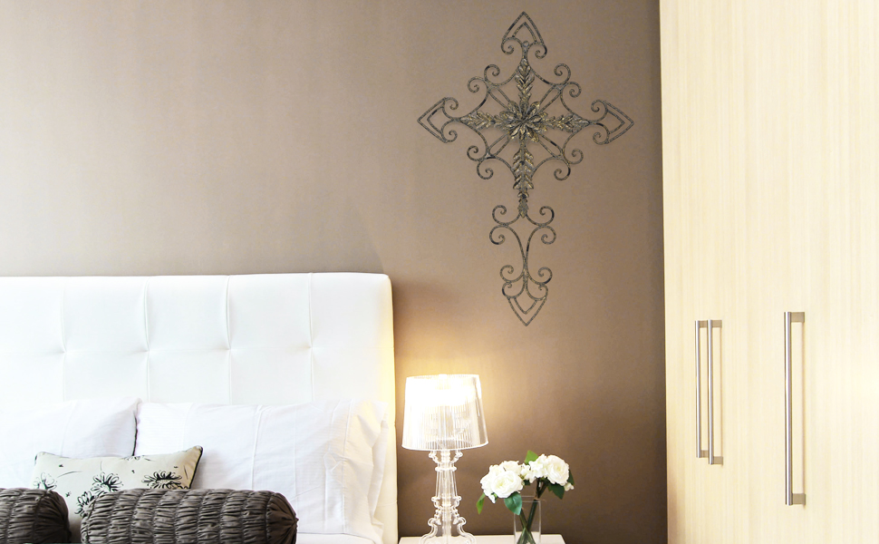 metal cross wall art