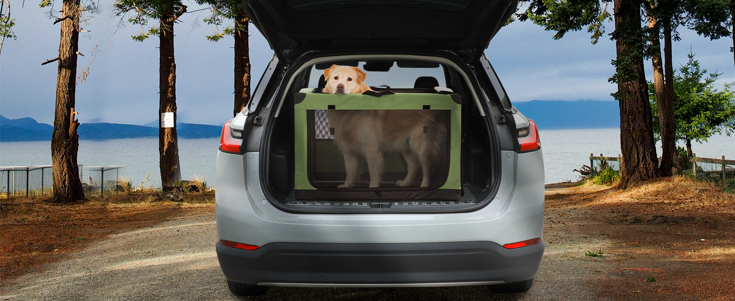 Petsfit Dog Crates for Medium Dogs, 36" L x 24" W x 23" H Adjustable