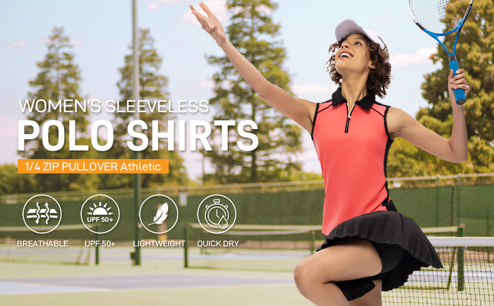 Women Golf Polo Shirts Sleeveless Polo Quick Dry Athletic Workout Top for Women