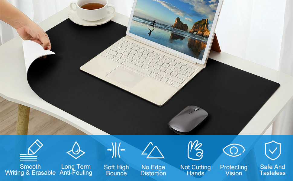 MAKUANG Dry Erase Desk Mat with Organosilicon Surface