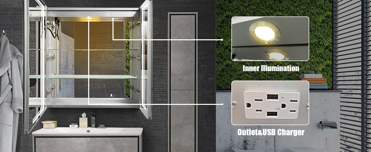 illuminuated medicine cabinet