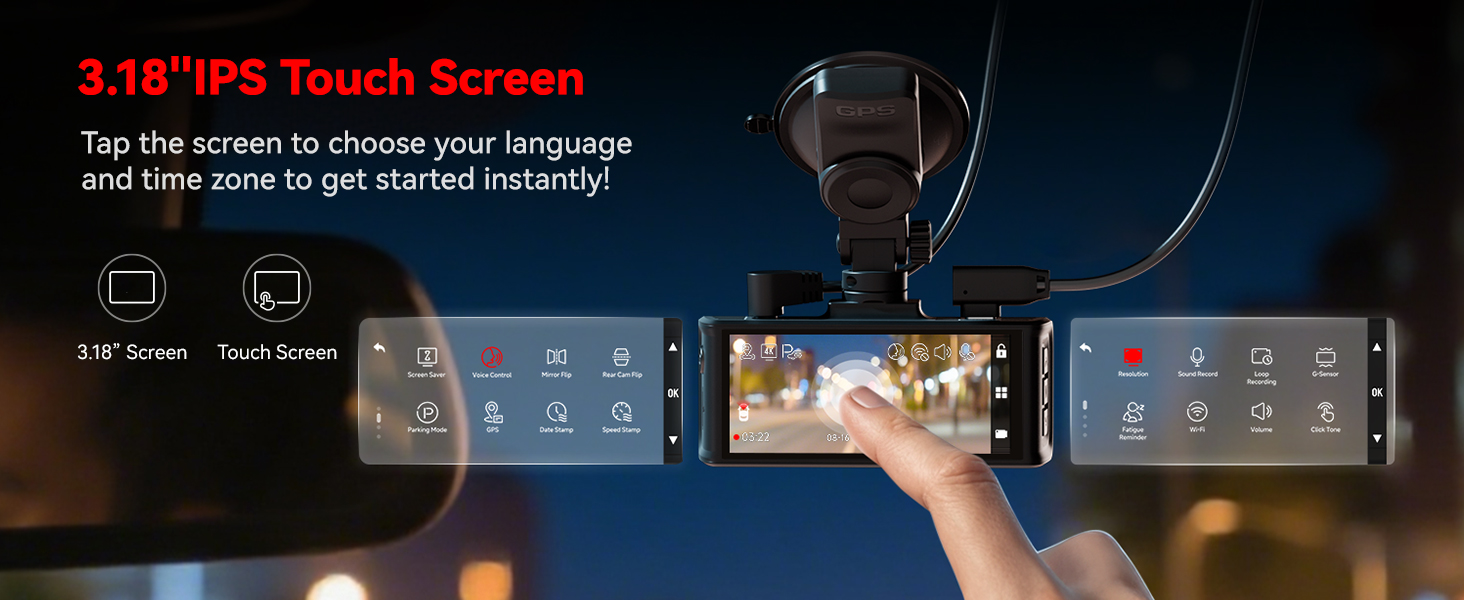 wireless dash cam front and rear