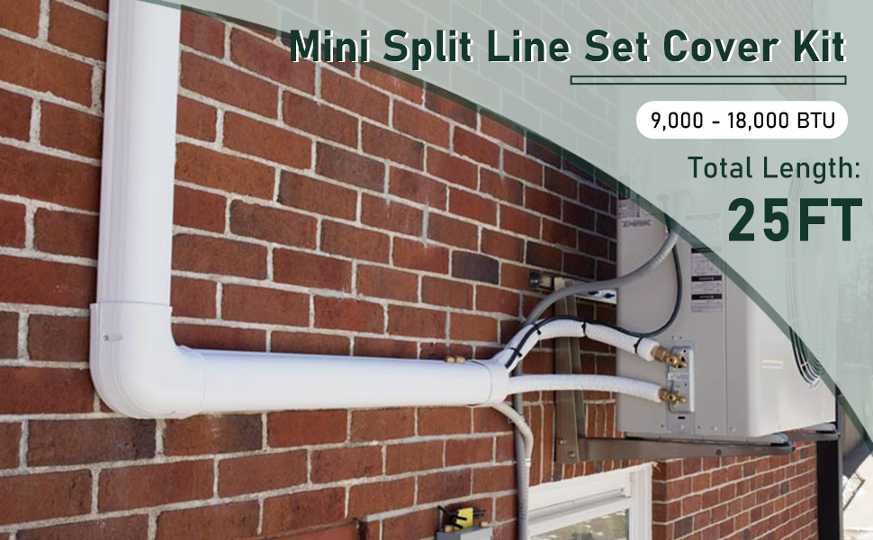 Flehomo Mini Split Air Conditioner PVC Line Set Cover Kit