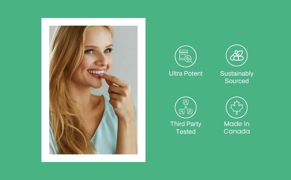 ultra potent, sustainably sourced, third party tested, made in canada