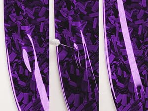 Three vertical panels showing purple-tinted architectural or natural formations with striking white vertical lines against dark background.