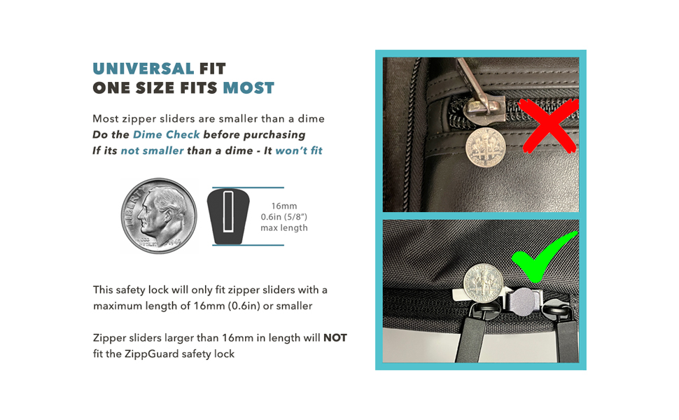 Amazon.com | ZippGuard Zipper Safety Lock | Pickpocket Theft