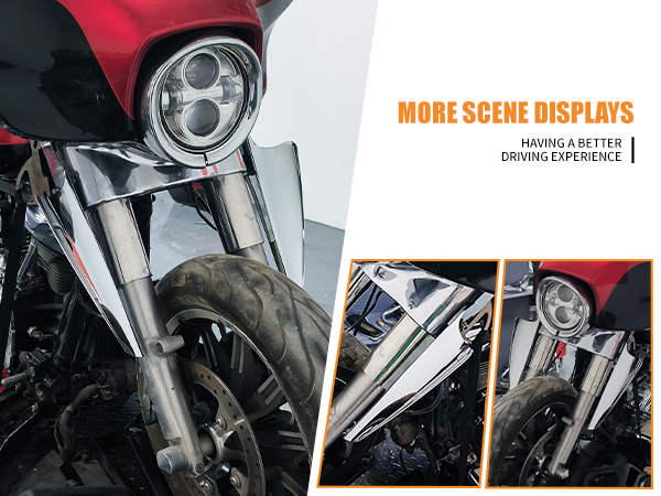 Amazon.com: HCmotorku Motorcycle Fork Mount Wind Deflectors