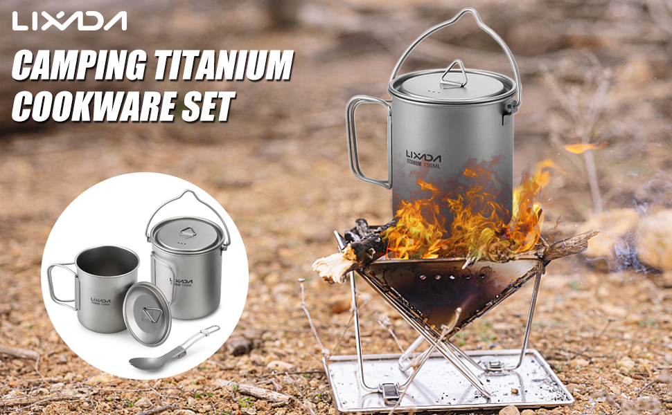 Camping Titanium Cookware Set