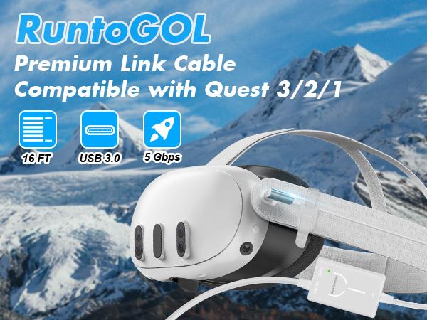 Amazon.com: Upgrade Link Cable 16FT for Oculus/Meta Quest 3S