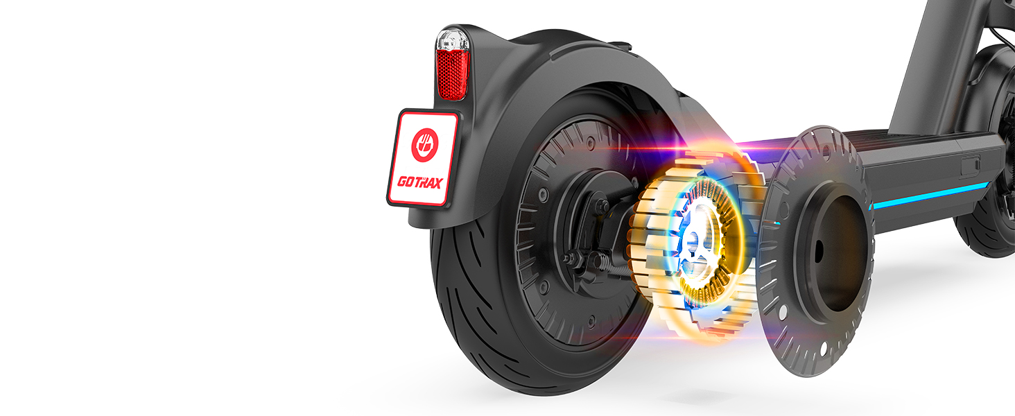 Gotrax Eclipse Electric Scooter, 10" Pneumatic Tire, Max 45KM Range and