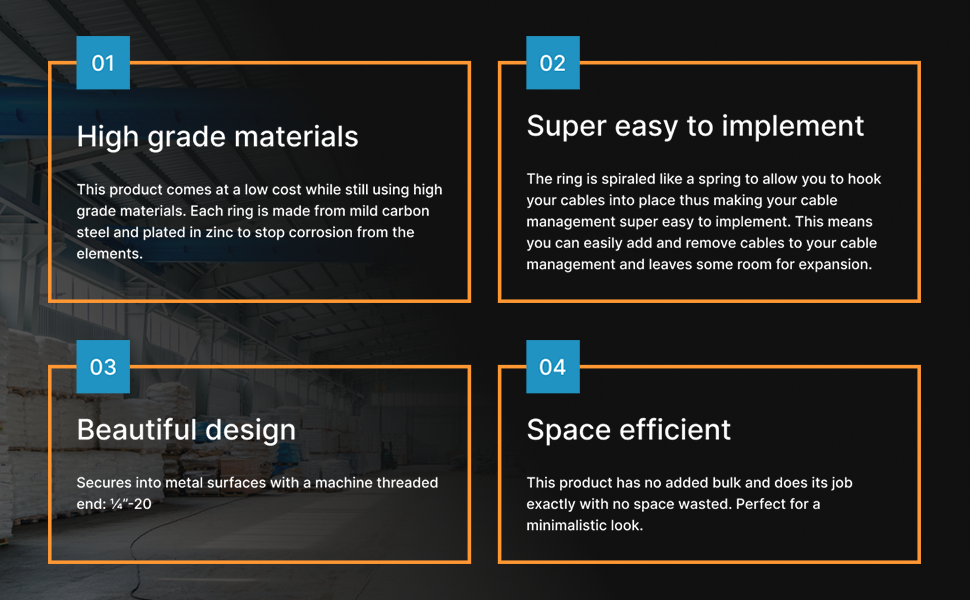 Prime Cable Management Cable & Wire Support Heavy Duty 2 Inch