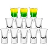 Shot Glasses Set,12pcs 1oz/30ml Mini Shot Cups Set,Thick Base Clear Glass,Cocktail Drinking Glass...