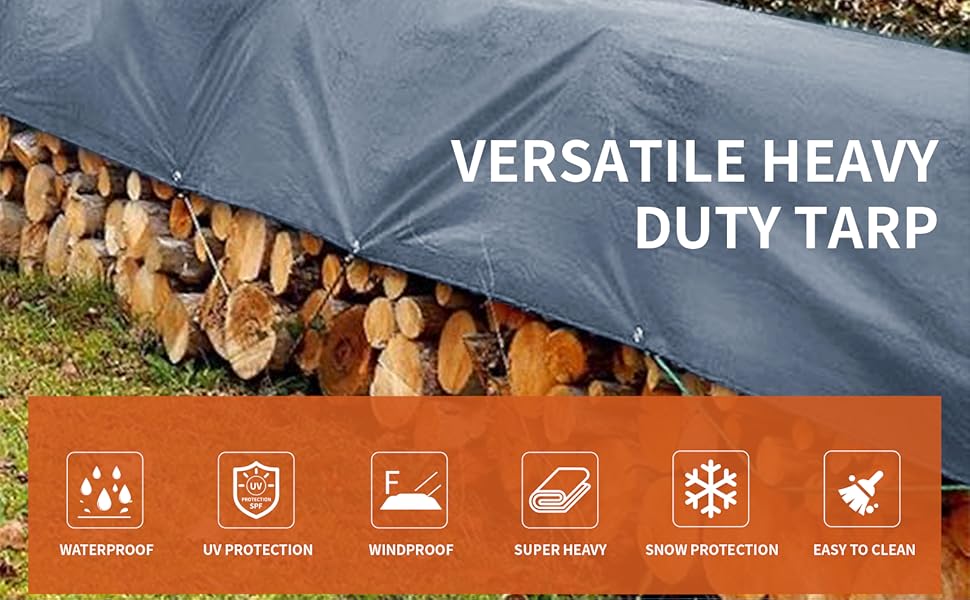 Tarp 8x10 20mil Super Heavy Duty Tarps Cover Waterproof UV