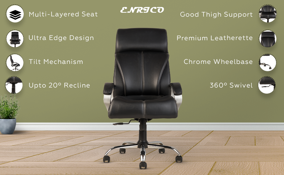 CELLBELL C54 Ergonomic High Back Boss Chair Leather Office Chair