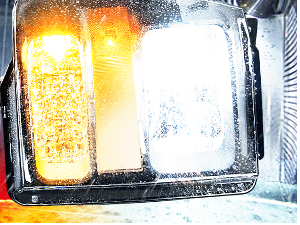 2008-2010 Ford F250 F350 F450 Super Duty Headlight Assembly Black Housing Clear Reflector Clear Lens