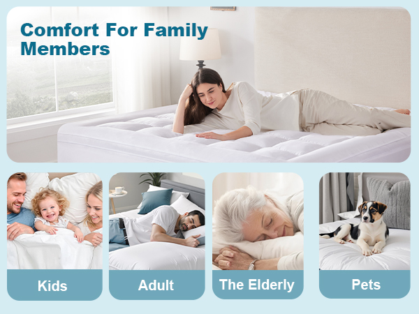 Amazon.com: Eiayeebil 2 Inch Thick King Size Mattress Topper