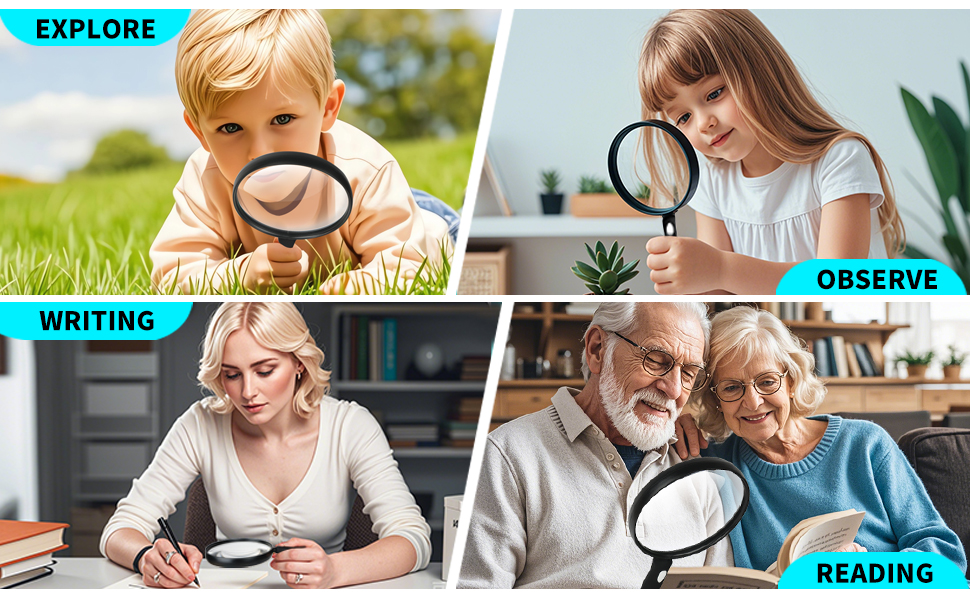 Ideal Gift for Kids and  Low Vision Seniors, Kids Nature Exploration, Close Work, Reading