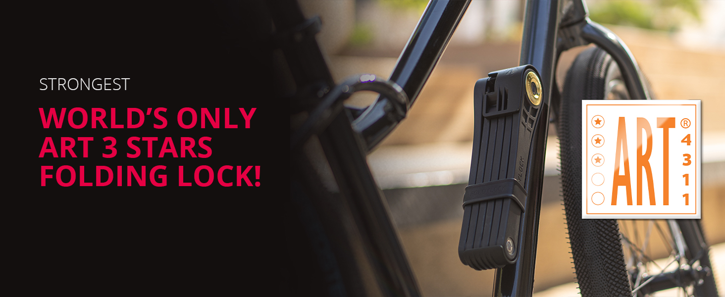 Foldylock Elite, rattle elimination mechanism for a silent convenient ride, heavy duty anti theft