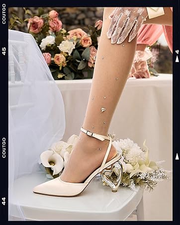 womens heart kitten heels ankle strap dress shoes satin pumps shoes