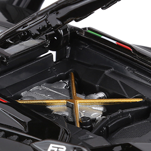 Simulated steering wheel and centre console.