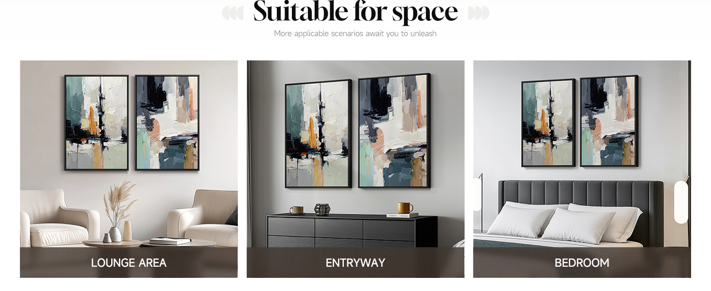 Large abstract wall art for living room entryway hallway dining room bedroom home office wall decor