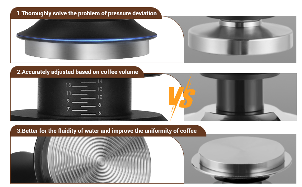 Espresso Tamper Coffee Tamp 53mm DR.LILIANG Adjustable