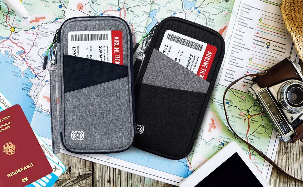 BKNOOU Passport Holder Family Rfid Blocking Travel