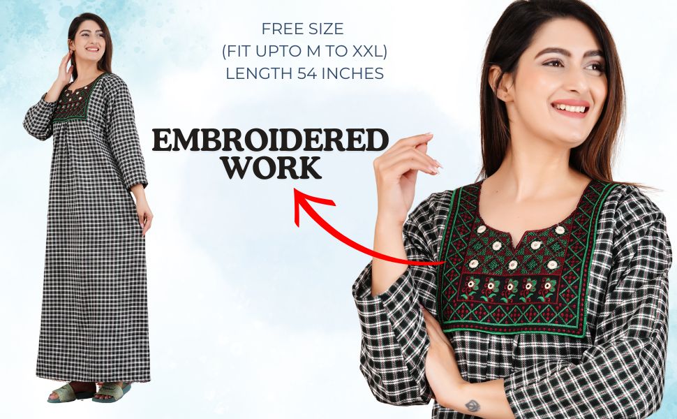 nighty for women, nighty for women cotton, nighty, cotton nighty for women