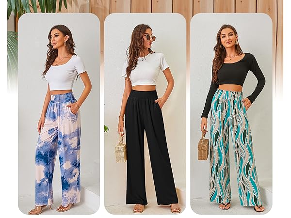 Amazon.com: QIANXIZHAN Women's Boho Pants, Wide Leg High