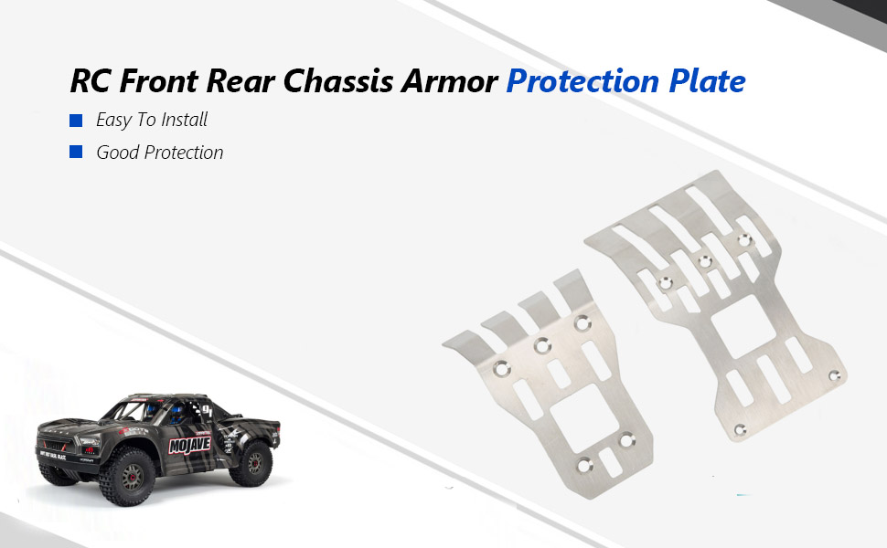 Stainless Steel RC Front Rear Chassis Armor Plate Skid