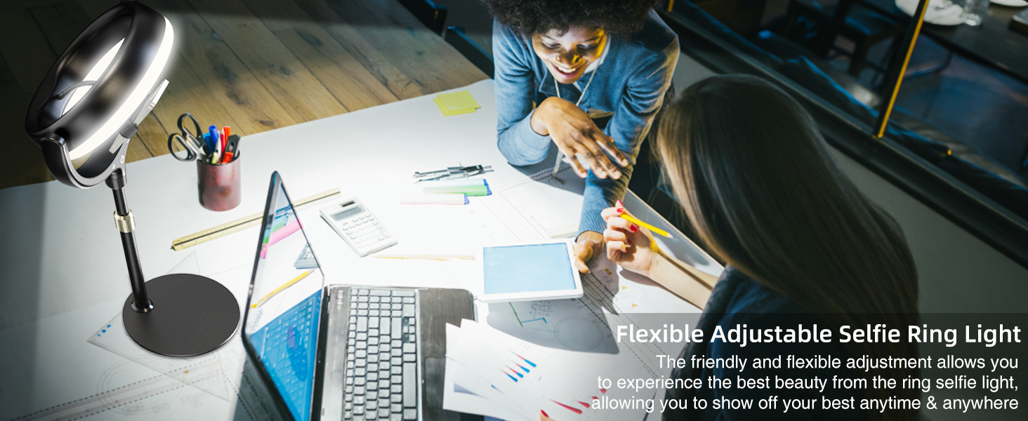 Desktop Ring Light for Computer, Video Conference, Zoom