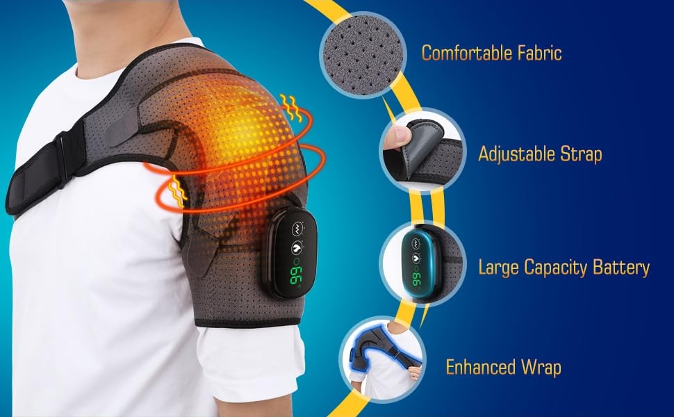 beezo Massager Heated Shoulder Wrap, Shoulder Heating Pad