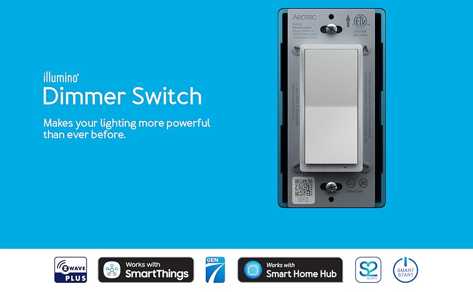Zwave Light dimmer Switch Aeotec Wall Dimmer Switch, 3 Way, Repeater