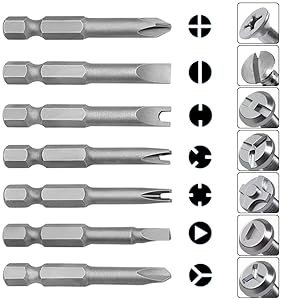 Saipe 13pcs 50mm Magnetic Special Shape Screwdriver Bit Set