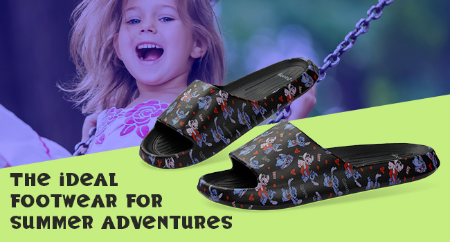 Disney Stitch Girls Sliders, Beach or Pool Shoes for Kids