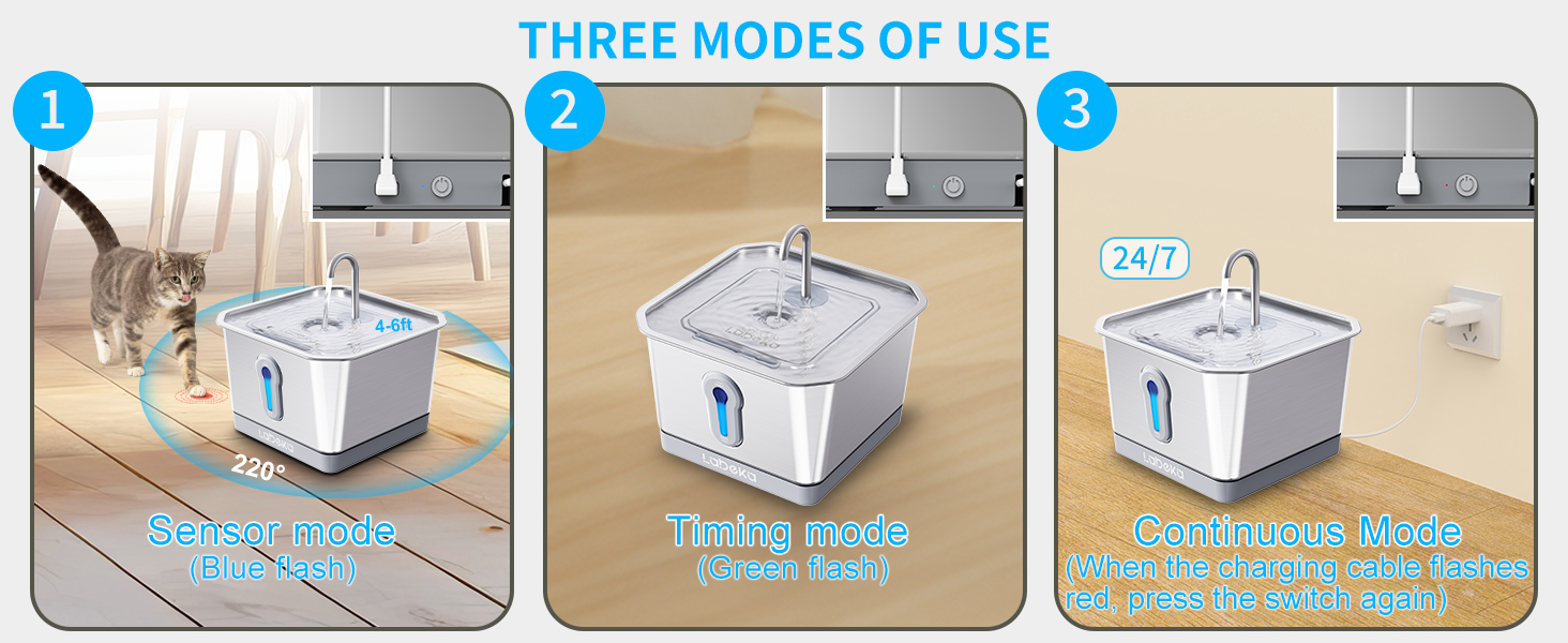 Stainless steel cat fountain