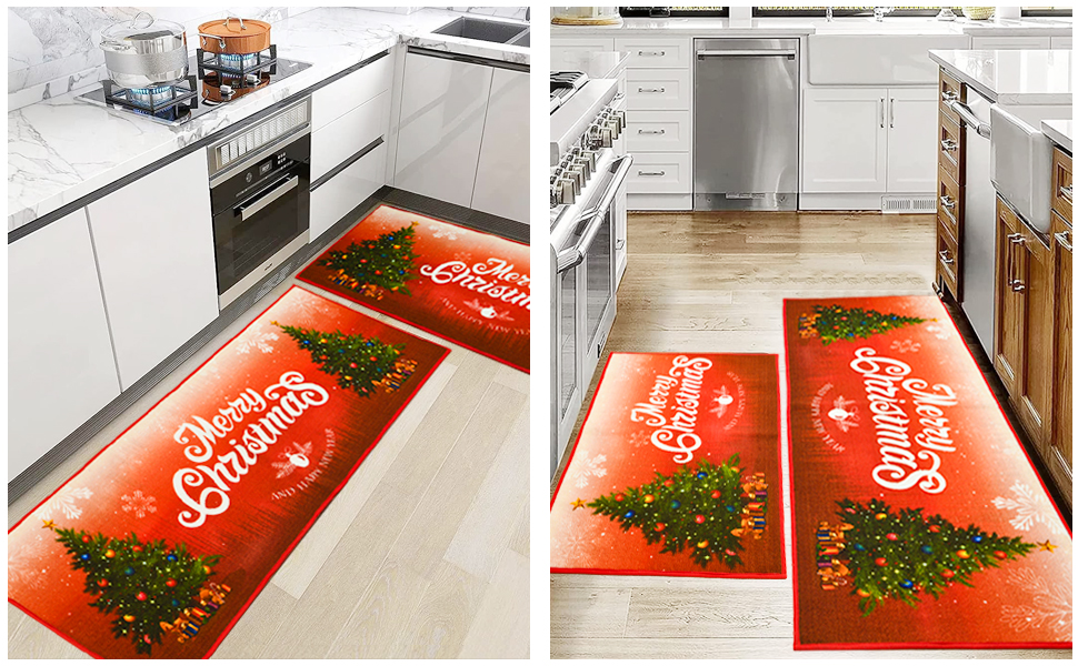 Deerhoo Christmas Area Rug for Bedroom 3 x 5 Feet, Low Pile