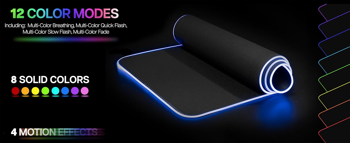 RGB DESK PAD LED DESK PAD FULL DESK PAD LIGHTED RGB FULL SIZE DESK PAD EXTRA LARGE LED MOUSE PAD
