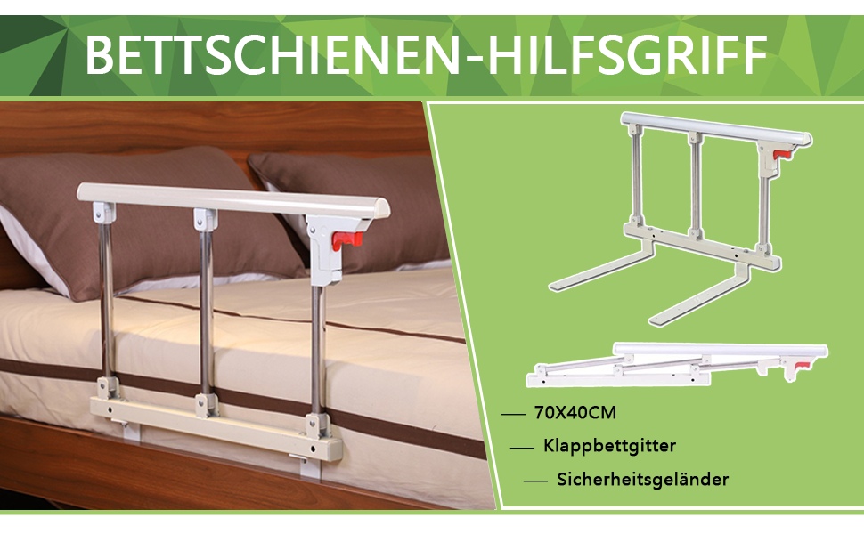 Faltbare Bettgitter-Sicherheits-Seitenschutz für ältere Menschen