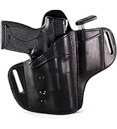 Urban Carry OWBMG LockLeather Gun Holster - Secure & Comfortable Leather/Polymer Hybrid Design fo...