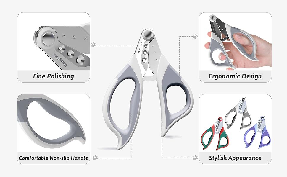 details of the 3 holes pets nail clipper